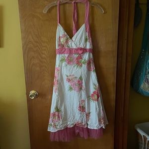 White-Rose Petal Summer Dress